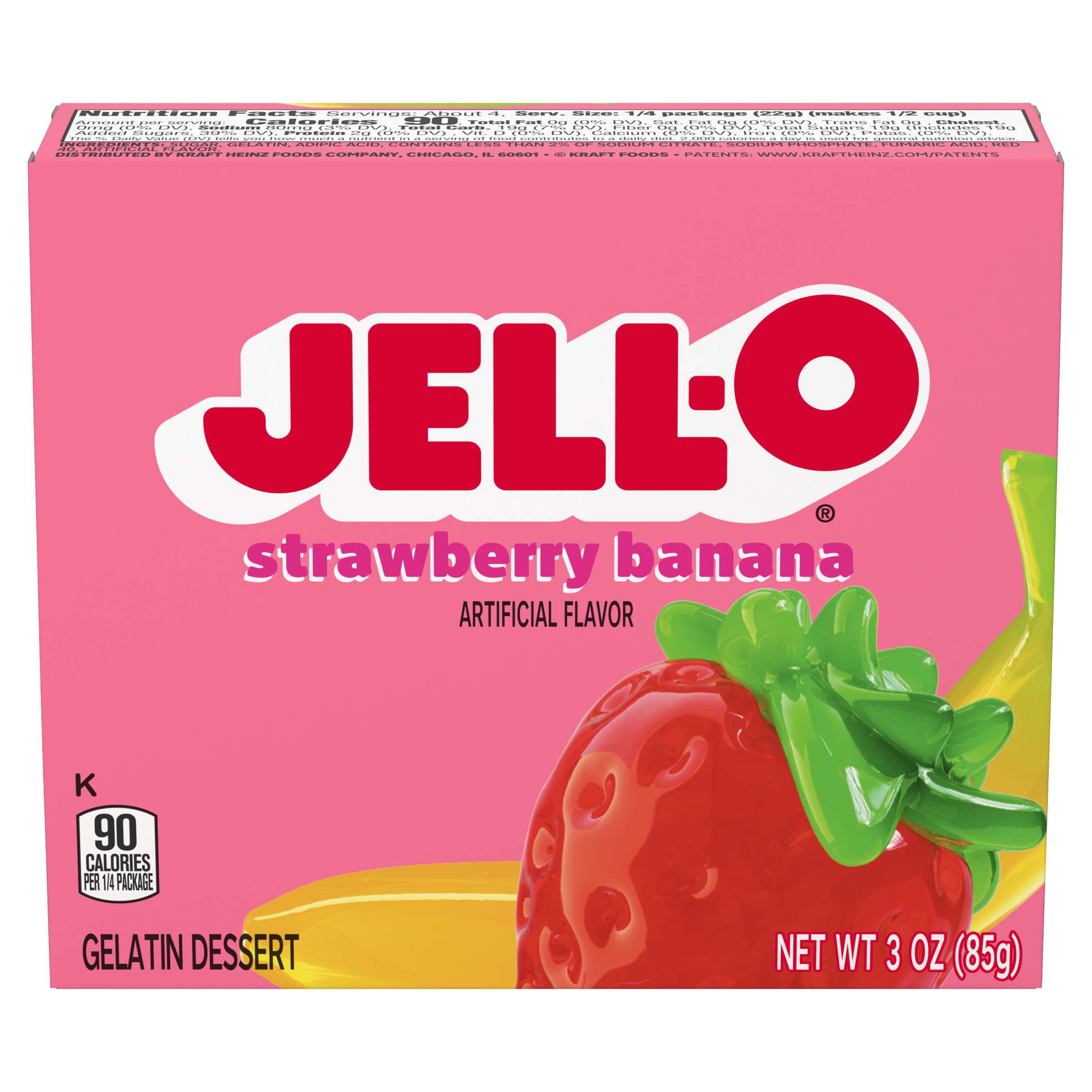 Strawberry Banana Gelatin Dessert Mix