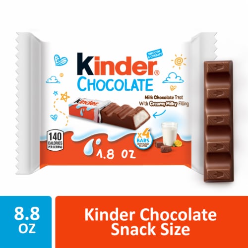 Kinder Chocolate Milk Chocolate Bars with Creamy Milky Filling Individually Wrapped Candy