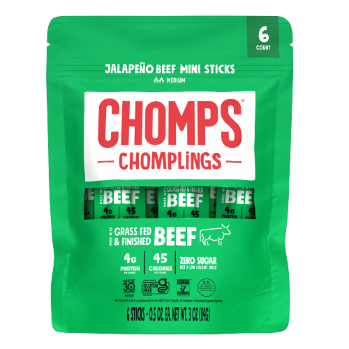 Chomps® Chomplings® Jalapeno Beef Mini Snack Sticks