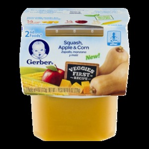 Gerber Squash Apple Corn 2pack 4oz each