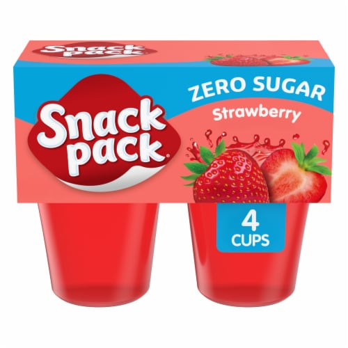 Snack Pack Zero Sugar Strawberry Flavored Juicy Gels