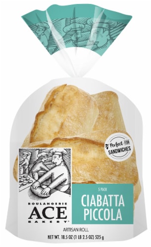 ACE Bakery® Ciabatta Piccola Rolls, 18.5oz, 5 Count