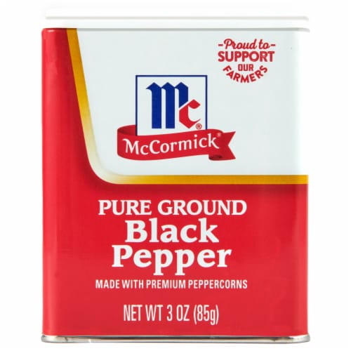McCormick Pure Ground Black Pepper, 3.0 oz