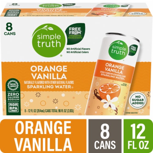 Simple Truth® Orange Vanilla Sparkling Water Cans