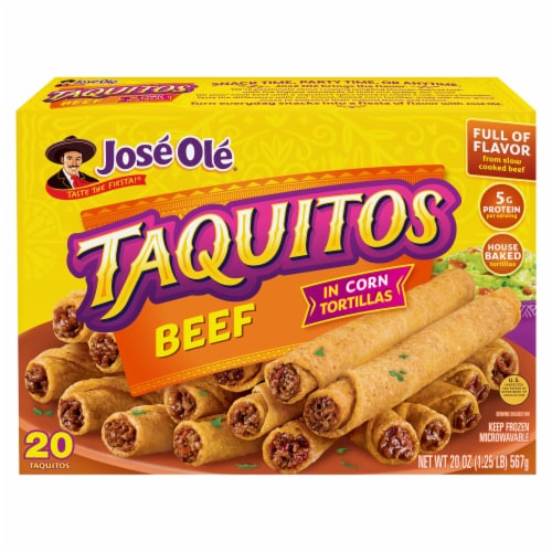 Jose Ole Beef Corn Taquitos 20 oz, 20 Count (Frozen)