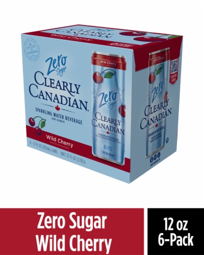 Clearly Canadian® Zero Sugar Wild Cherry Sparkling Water Cans