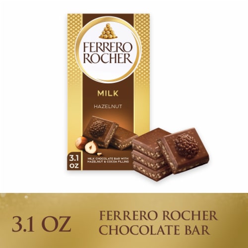 Ferrero Rocher premium chocolate bar Milk Chocolate with Hazelnut Filling Perfect Self Treat
