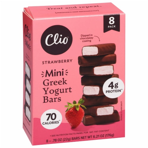 Clio® Dark Chocolate Covered Greek Yogurt Minis - Strawberry