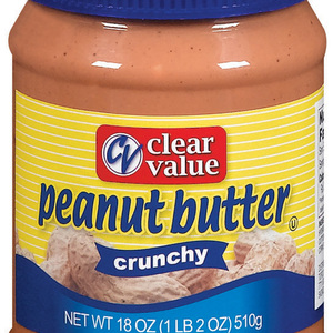 Clear Value Crunchy Peanut Butter 18oz