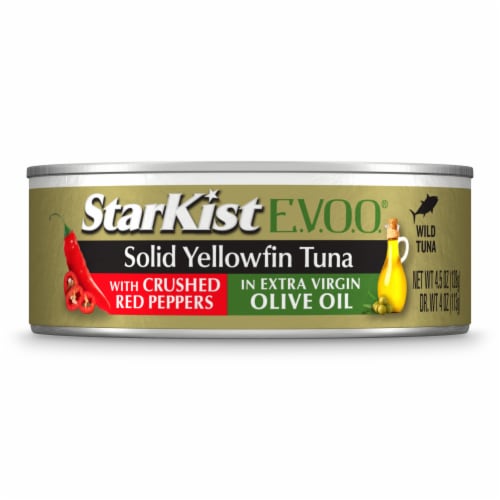 StarKist E.V.O.O.® Solid Yellowfin Tuna with Crushed Red Peppers and Extra Virgin Olive Oil Can