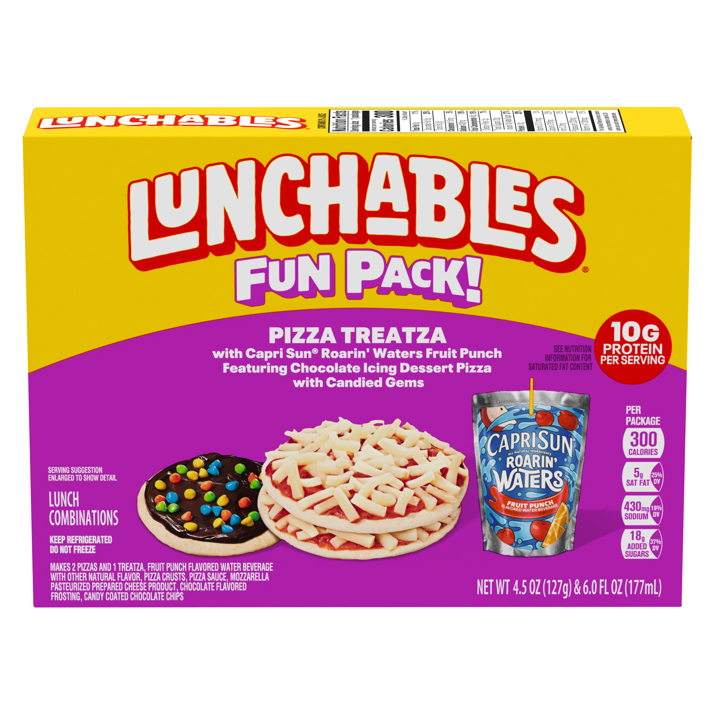 Pizza Treatza with Capri Sun Roarin' Waters Fruit Punch Fun Pack
