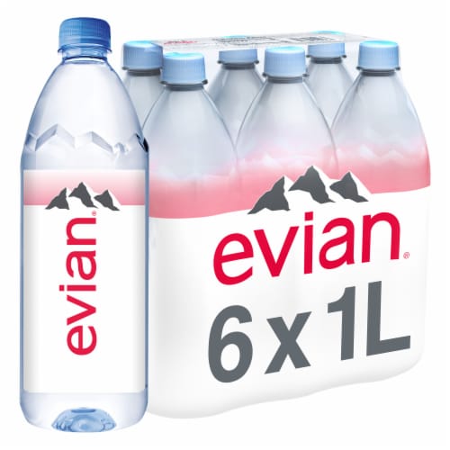 Evian Natural Spring Water Bottles