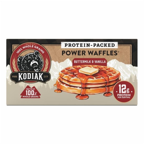 Kodiak® Protein-Packed Buttermilk and Vanilla Frozen Power Waffles® with 12g Protein