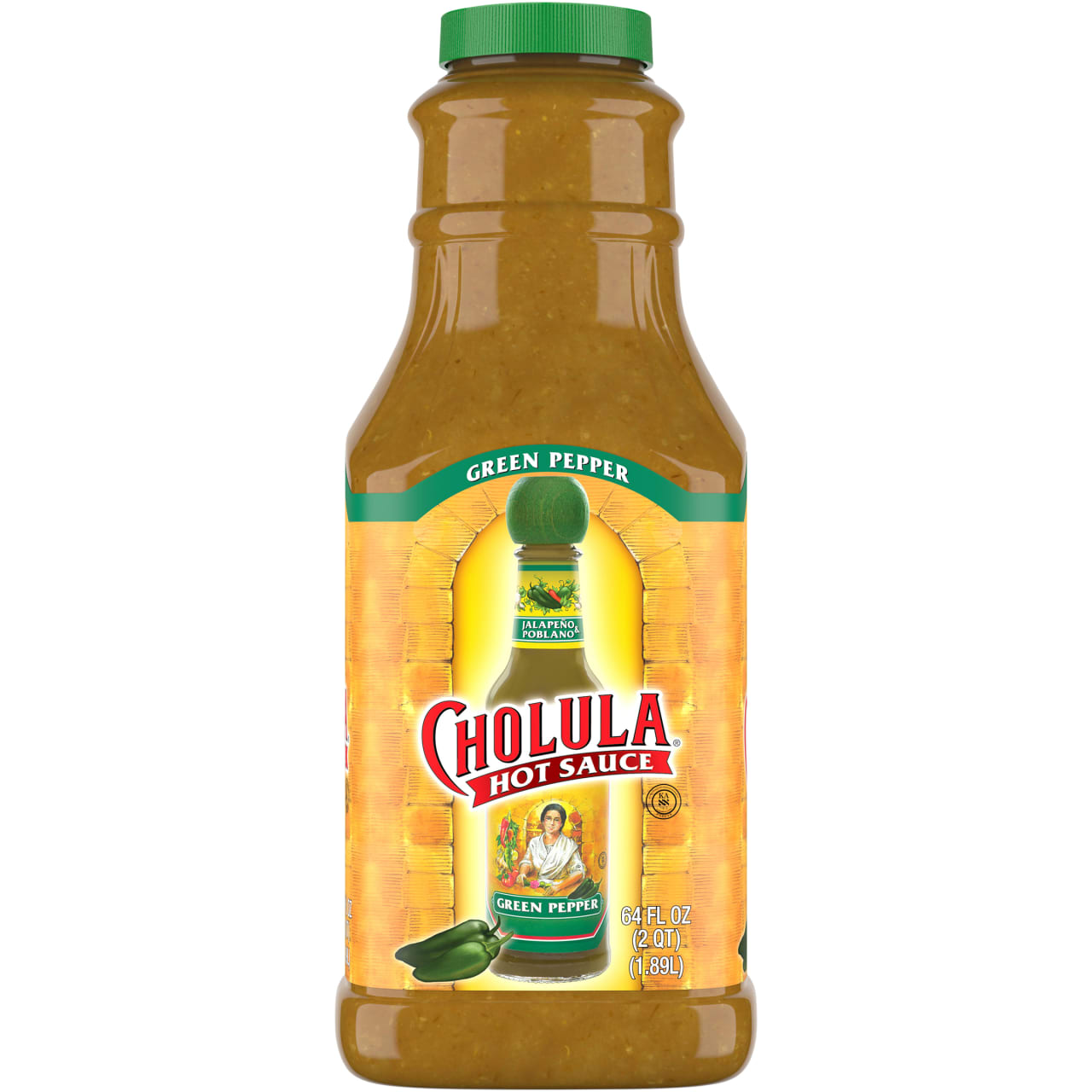 Cholula Green Pepper Hot Sauce, 64.0 fl oz