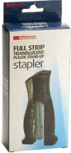 Officemate OIC Full-Strip Plastic Transparent Stand-Up Stapler