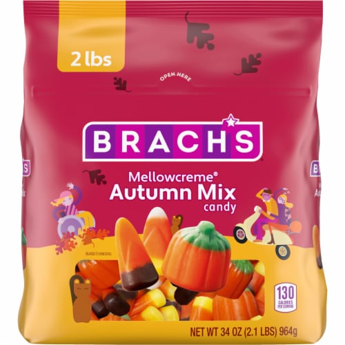 Brach's Halloween Autumn Mix Mellowcreme Candy, Fall Treats, 34 oz