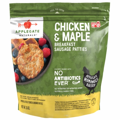 Applegate Natural Chicken & Maple Frozen Breakfast Sausage Patties