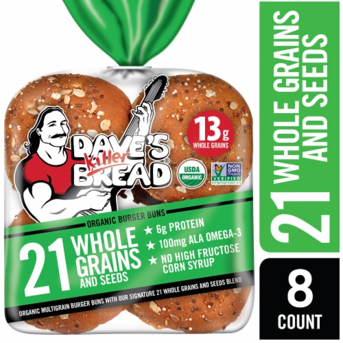 Dave's Killer Bread Organic 21 Whole Grains and Seeds Hamburger Buns