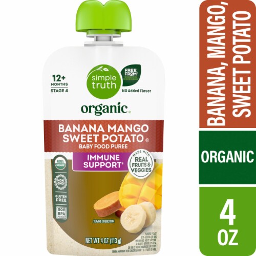 Simple Truth Organic® Immune Support Banana Mango Sweet Potato Stage 4 Baby Food Puree