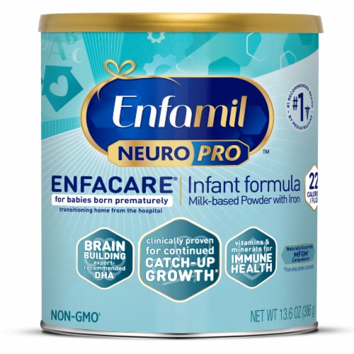 Enfamil NeuroPro EnfaCare Premature Baby Formula Milk Based with Iron, Powder Can, 13.6 Oz