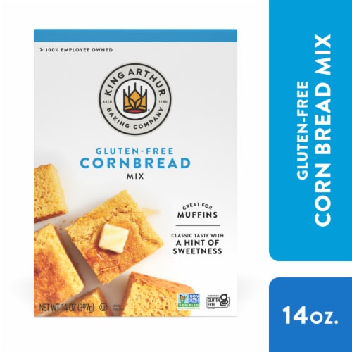 King Arthur, Gluten Free Cornbread + Muffin Mix, Non-GMO Project Verified, Certified Kosher