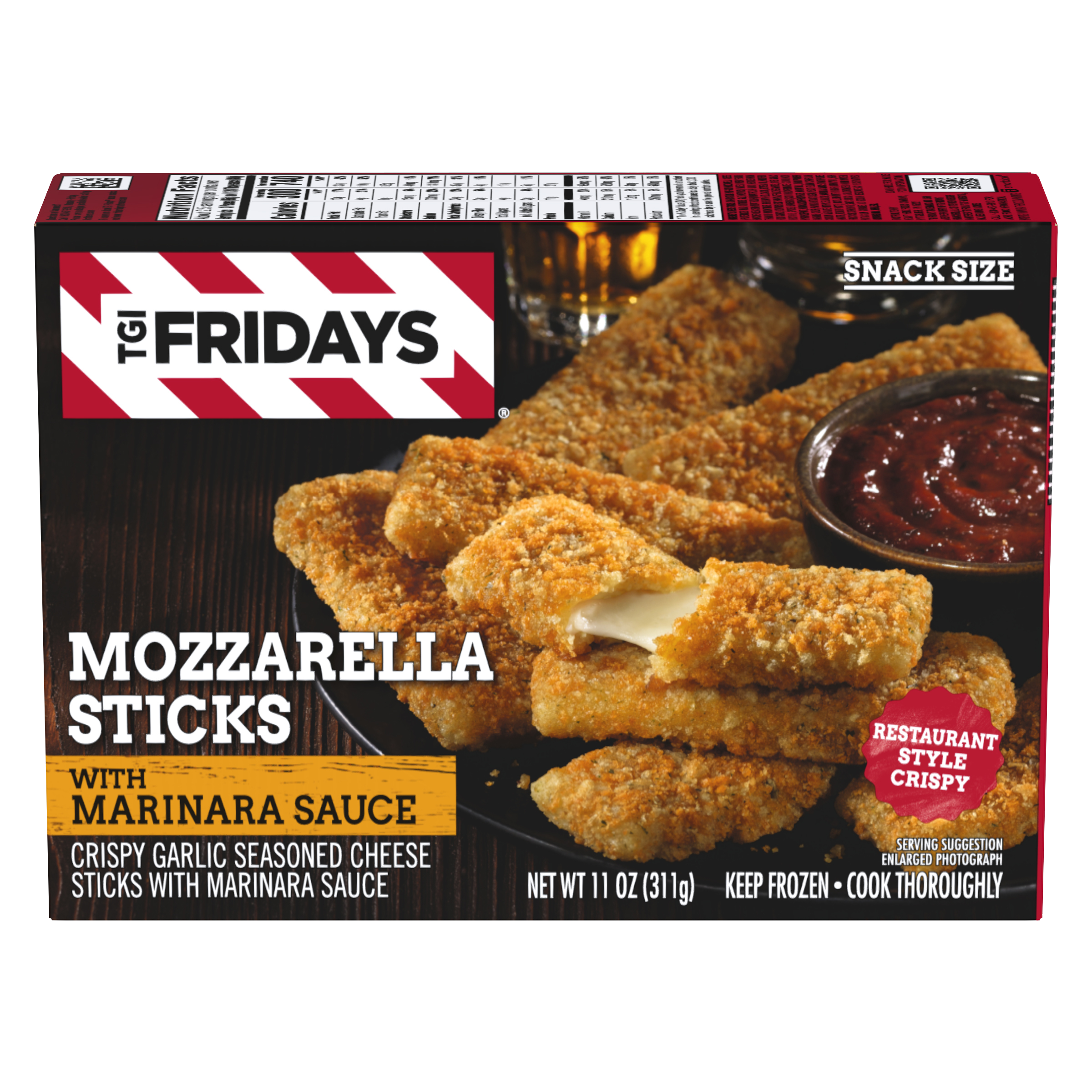 Mozzarella Sticks Frozen Snacks with Marinara Sauce