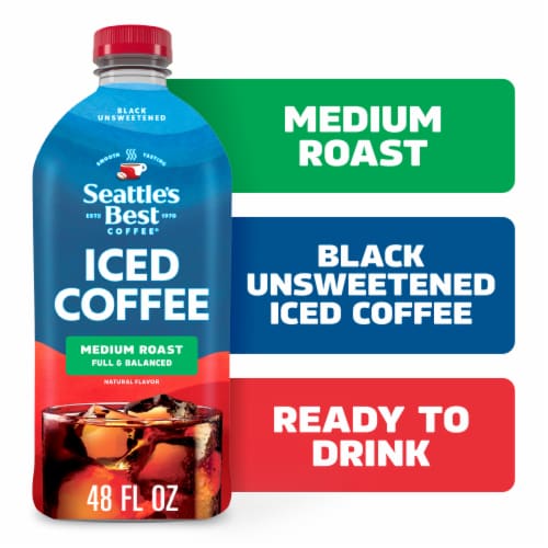 Seattle’s Best Iced Coffee Medium Roast Black Unsweetened Ready to Drink Coffee