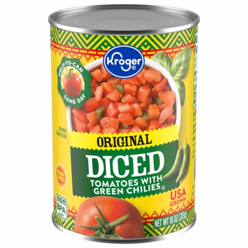 Kroger Diced Tomatoes with Green Chilies Original