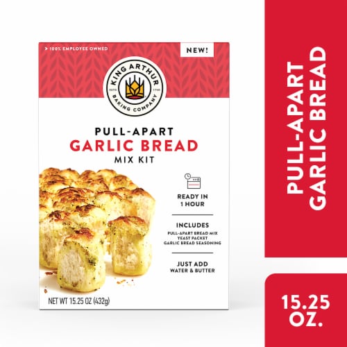 King Arthur Baking Company Pull-Apart Garlic Bread Mix Kit, Baking Mix - Ready in 1 hour