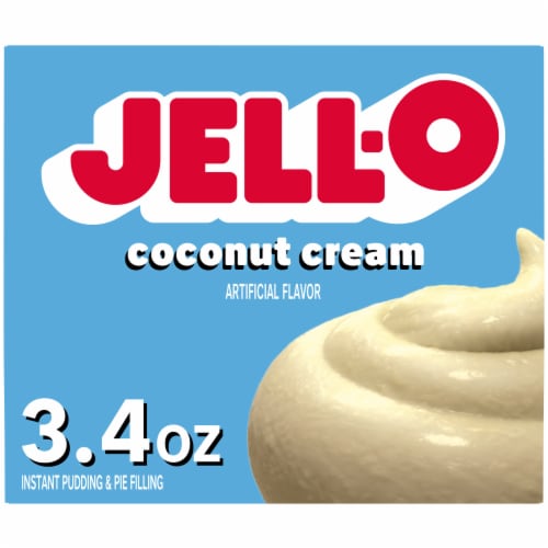 Jell-O Coconut Cream Artificially Flavored Instant Pudding & Pie Filling Mix, Box