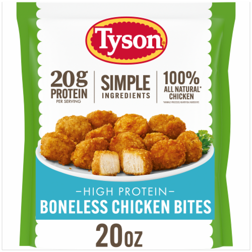 Tyson® Simple Ingredient Boneless Chicken Bites Fully Cooked Frozen Appetizers