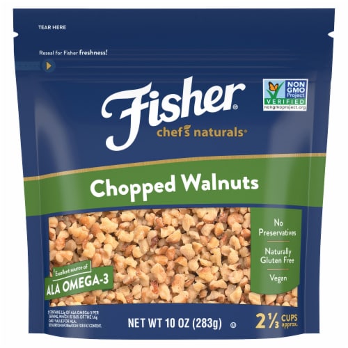 Fisher California Grown Unsalted Chopped Walnuts