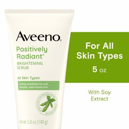 Aveeno Positively Radiant Face Scrub with Soy Bean Extract For Soft Smooth Even-Toned Skin
