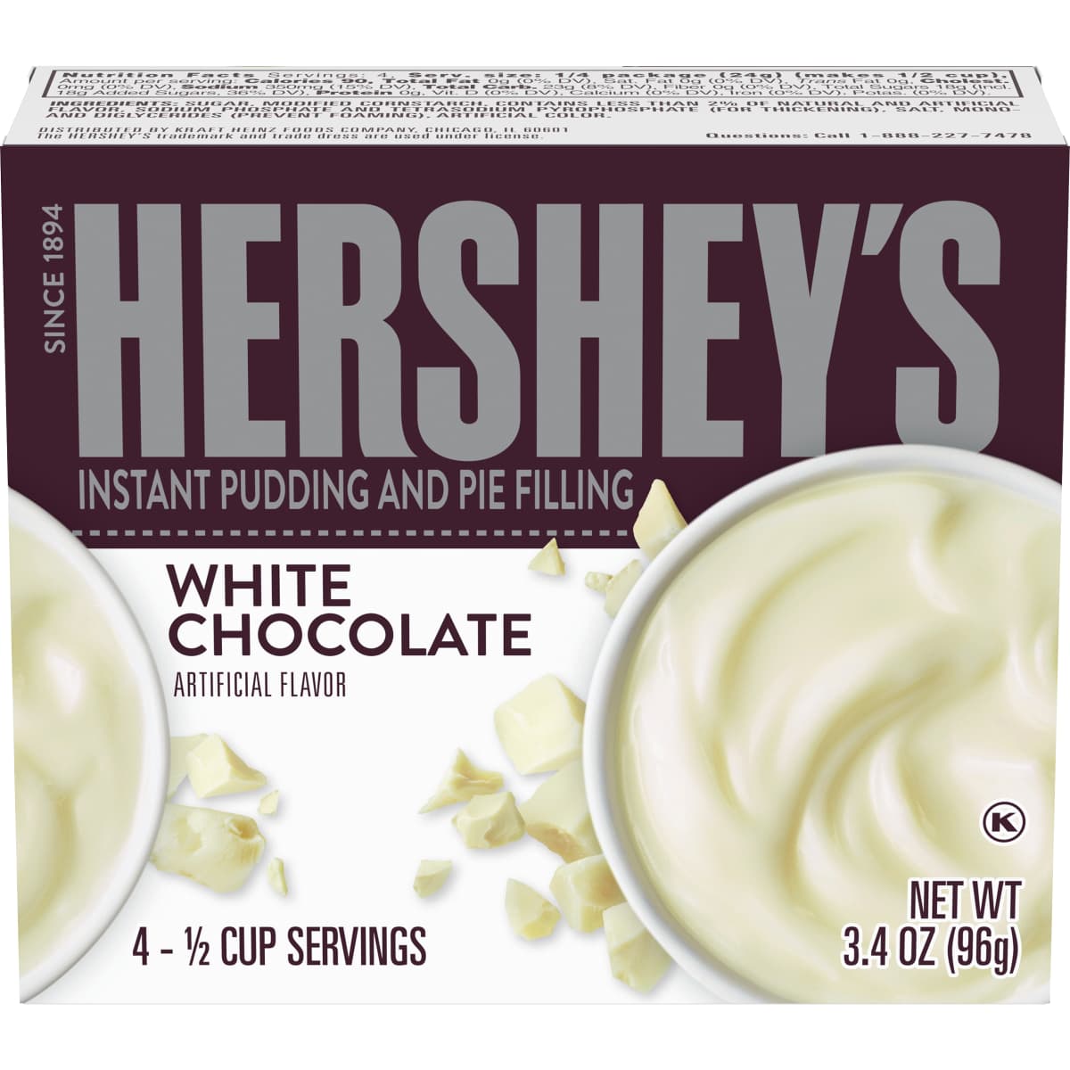 White Chocolate Instant Pudding and Pie Filling