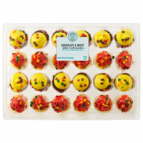 Bakery Fresh Mini Vanilla & Chocolate Fall Cupcakes