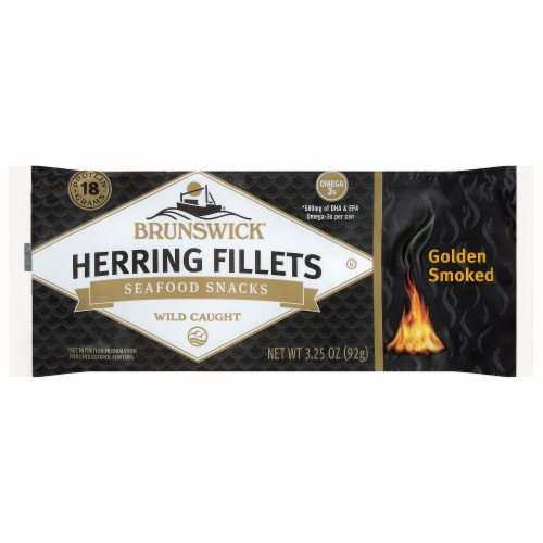 Brunswick® Golden Smoked Boneless Herring Fillets Seafood Snacks
