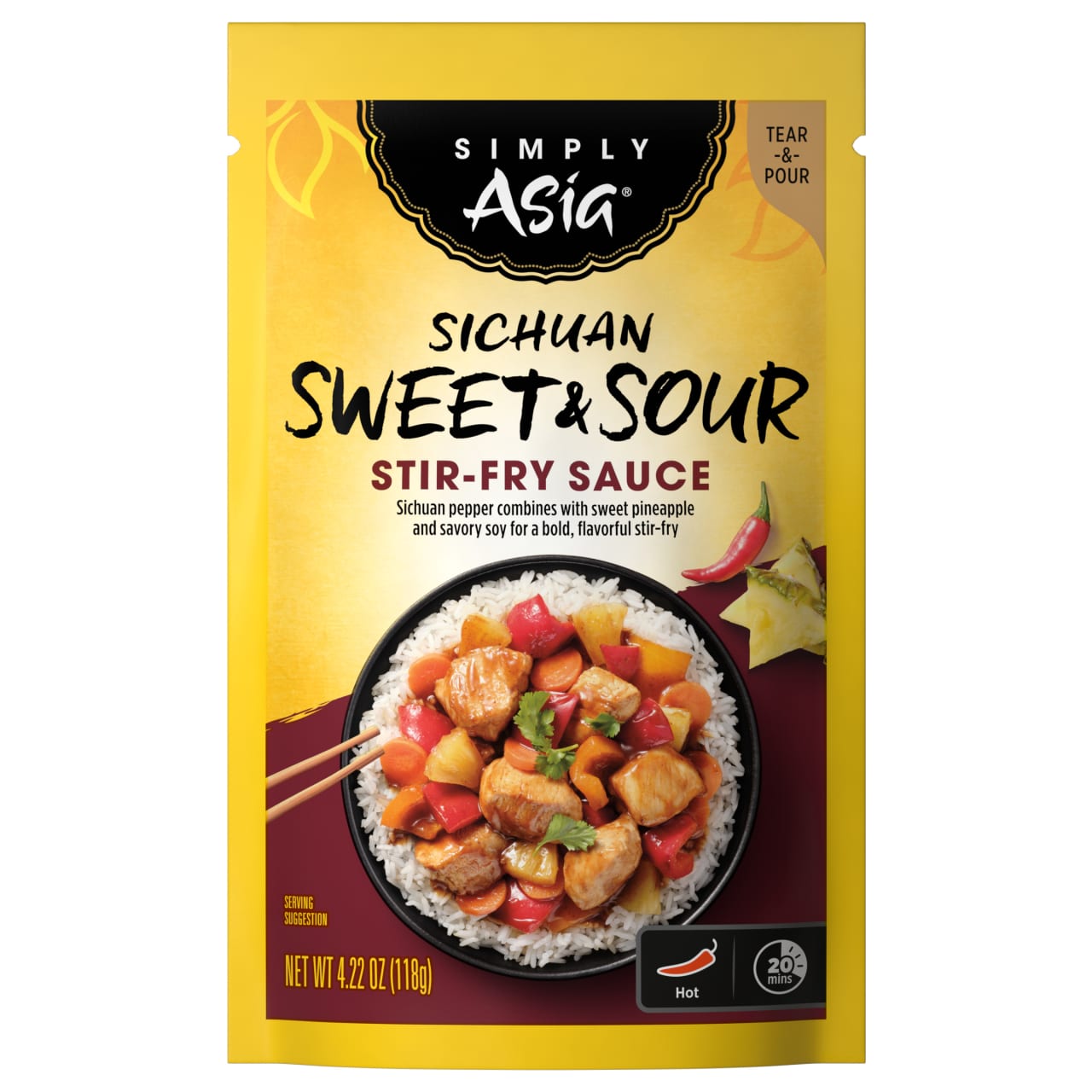 Simply Asia Sichuan Sweet & Sour Stir-Fry Sauce, 4.22 oz