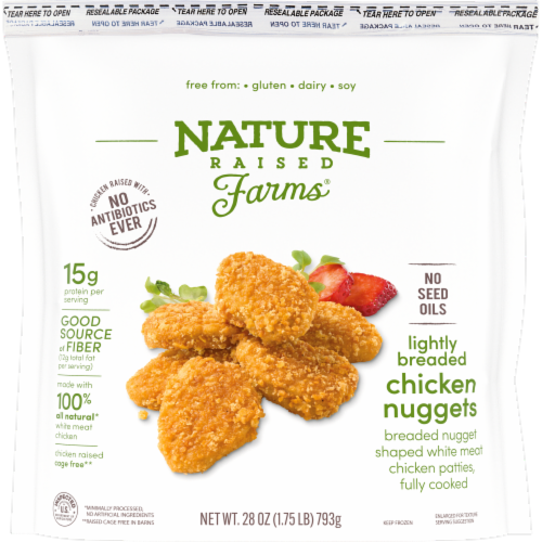 Nature Raised Farms® Lightly Breaded Chicken Nuggets Fully Cooked Frozen