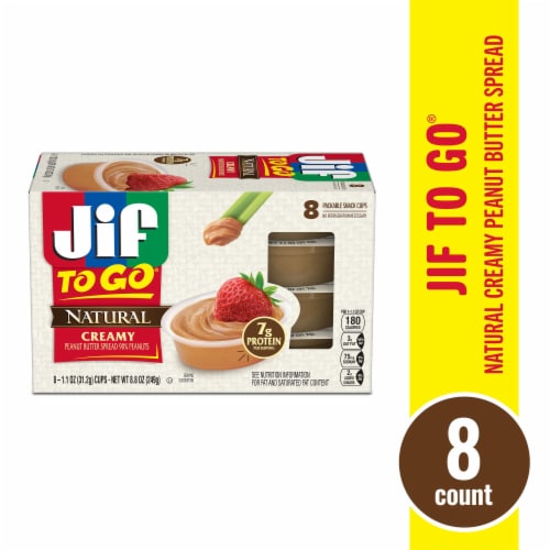 Jif Creamy Natural Peanut Butter To Go Spread