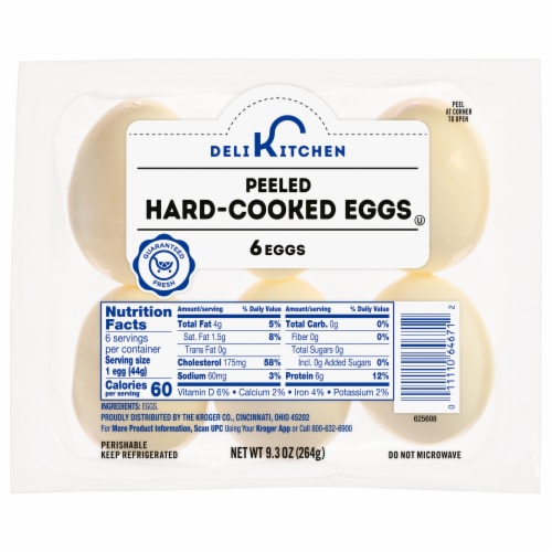 Deli Kitchen Peeled Hard-Cooked Eggs 6ct