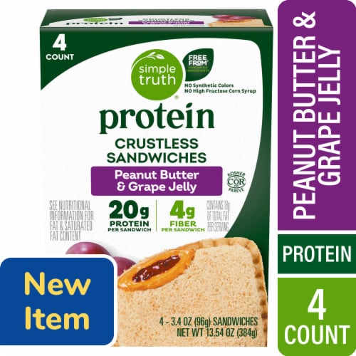 Simple Truth® Protein Peanut Butter and Grape Jelly Crustless Sandwiches