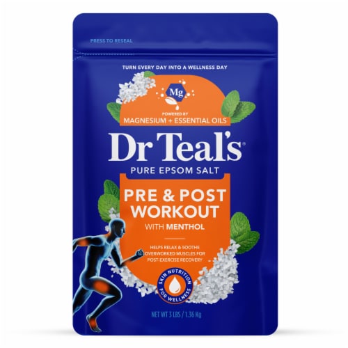 Dr Teal's® Pre & Post Workout Epsom Salt Magnesium Soak with Menthol