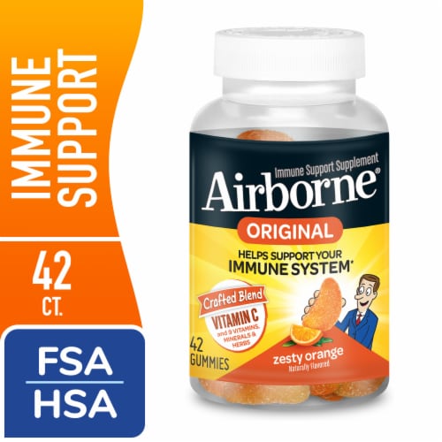 Airborne Immune Support Vitamin C Zesty Orange Gummies