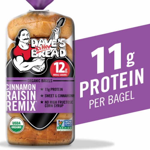 Dave's Killer Bread Cinnamon Raisin Remix Bagels Organic Bagels