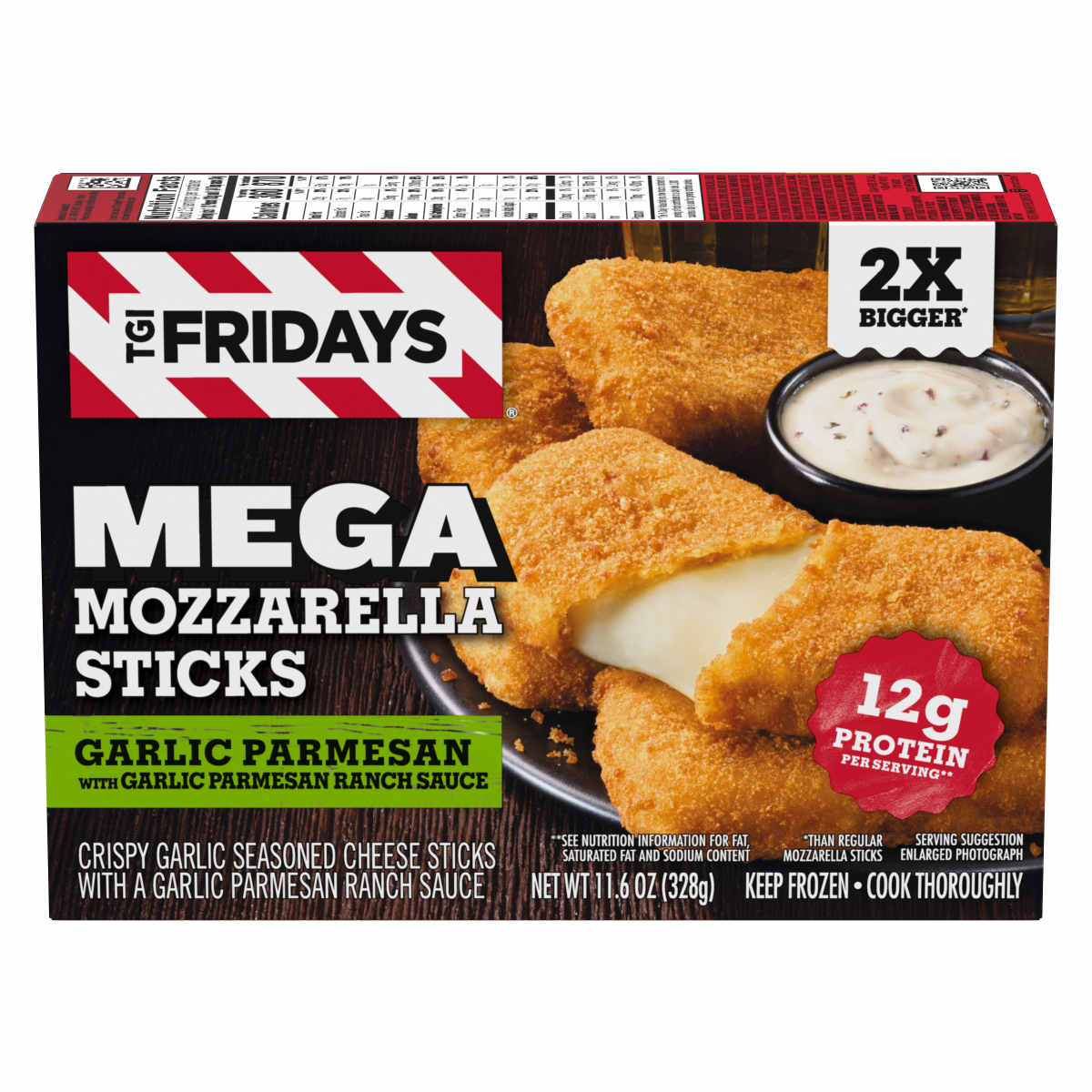 Mega Garlic Parmesan Flavored Mozzarella Sticks with Garlic Parmesan Ranch