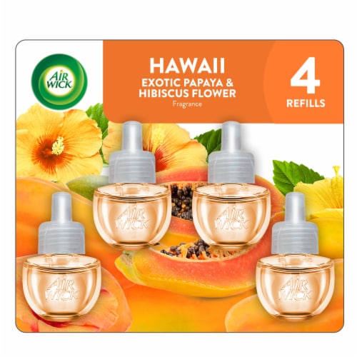 Air Wick Plug-in Scented Oil Air Freshener Oil Refill Pack Hawaii Exotic Papaya & Hibiscus Flower