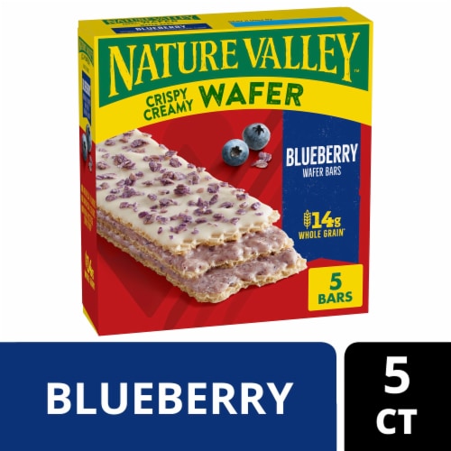 Nature Valley™ Crispy Creamy Wafer Bars, Blueberry, Whole Grain, 5 Bars, 6.5 oz