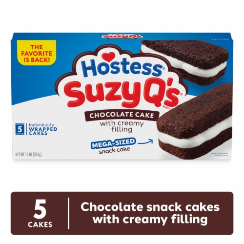 Hostess Suzy Q’s Chocolate Snack Cakes with Creamy Filling