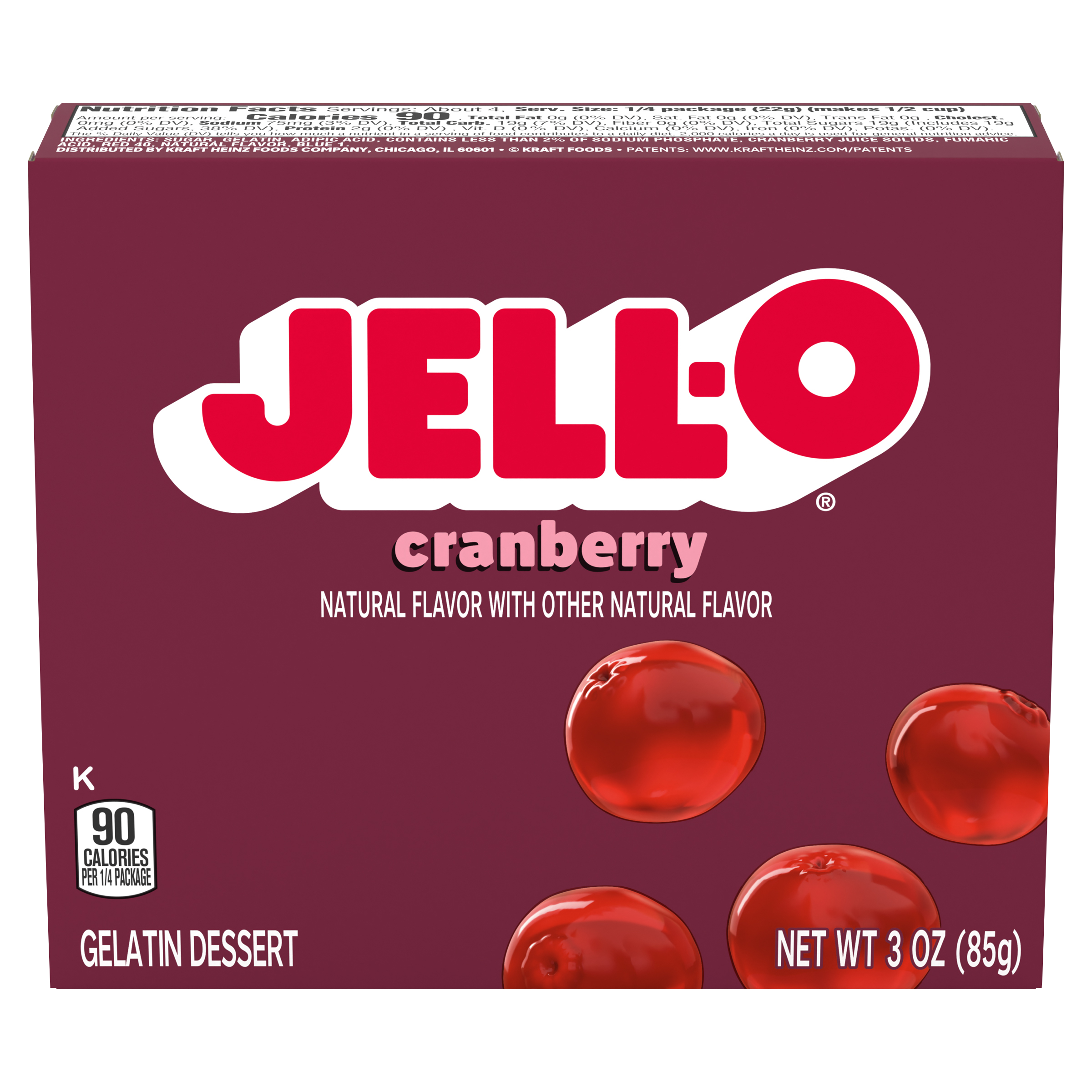 Cranberry Gelatin Dessert Mix