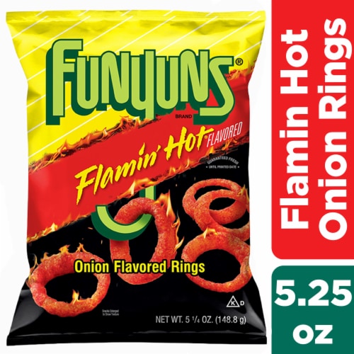 Funyuns Onion Flavored Rings Flamin' Hot Flavor